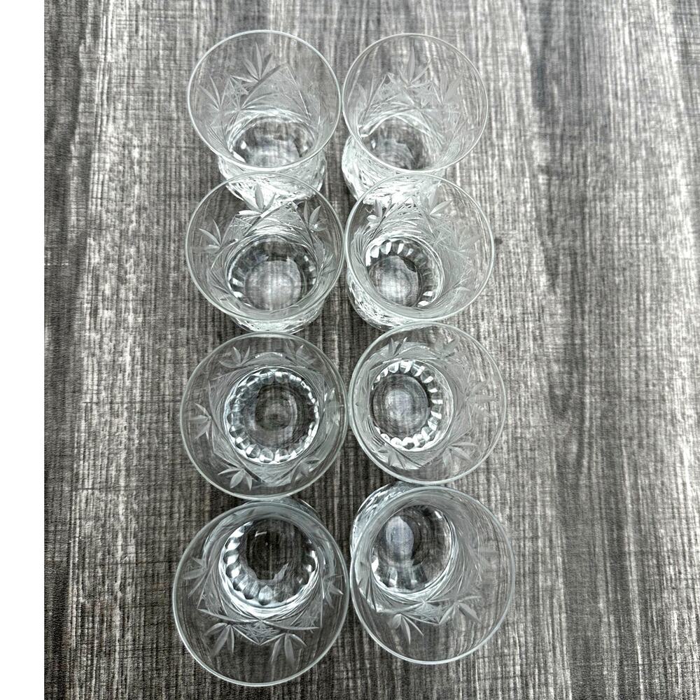 Persian Vintage Tea Glasses Heavy Base Intricate Design-3" Tall-Set of 8 - Picture 7 of 7